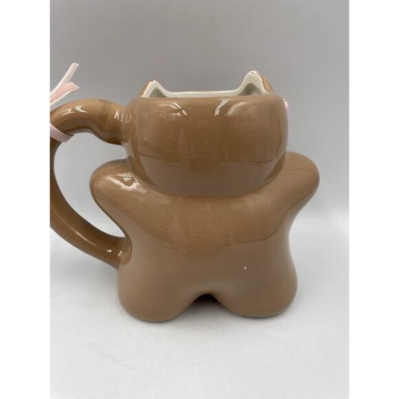 Peppermint And Pine Gingerbread Cat Holiday Figural Mug Christmas 2025 NEW - Picture 7 of 10